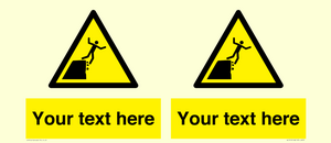 Custom Warning unstable cliff edge